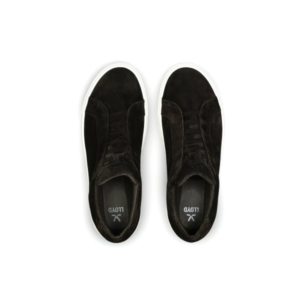 Lloyd herre - Sneakers i m�rkebrun ruskind med sn�re - Metro