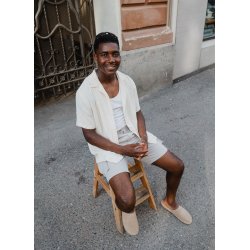 VIBAe - Slippers i sand ruskind - Roma 