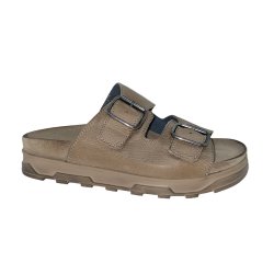 Lofina - Slippers i beige skind