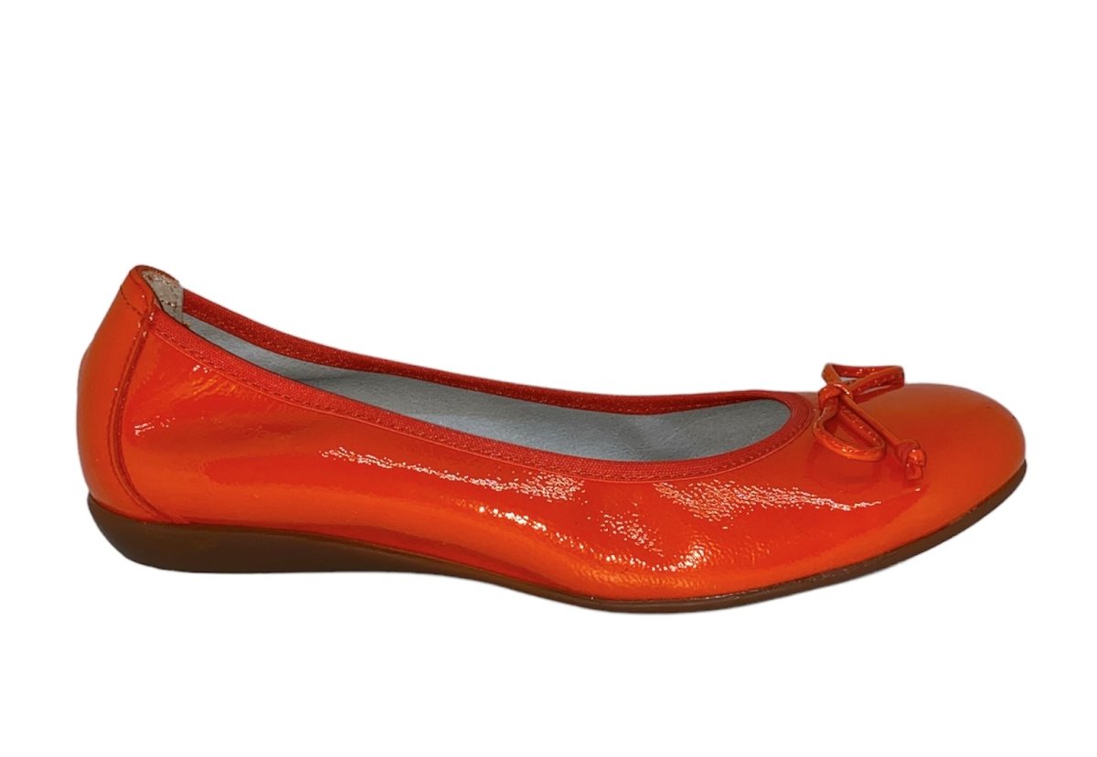 Scene Miniature Ventilere Wonders - Ballerina i orange lak - 61112 - WONDERS - Como Shoes