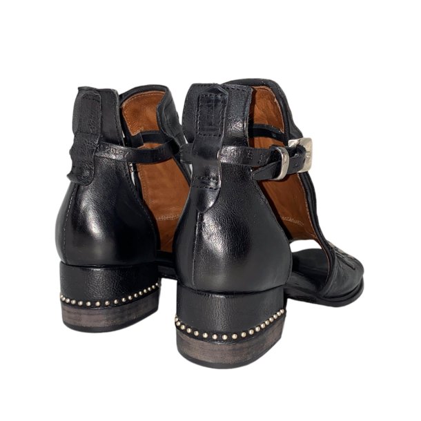Airstep - Sandal i sort med og moderat hæl - AIRSTEP - A.S.98 - Como Shoes