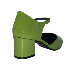 Nordic Shoepeople - Enkel sko i blegrn lak med rem - Frida 35 