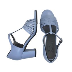 Nordic Shoepeople - Sandal i lysebl med tynde remme og hj hl - Liva 38
