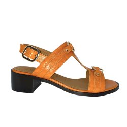 Billi Bi - Sandal i orange lak med moderat - A4078 - BILLI BI - Como