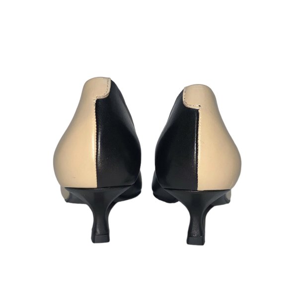 Billi Bi - Pumps i sort og beige med lille hl - A5610