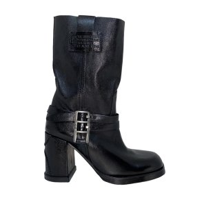 Airstep - Trekvartlang stvlette i sort med hj blokhl og plateau - Lussy