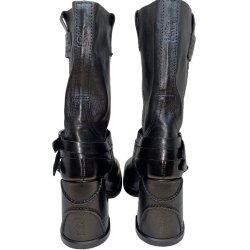 Airstep - Trekvartlang stvlette i sort med hj blokhl og plateau - Lussy