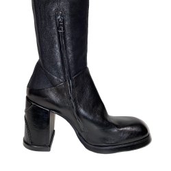 Airstep - Sort overknee stvle med hj blokhl og plateau - Lussy 