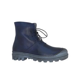Lofina - Støvlette med snøre lynlås blå med grov sål - I6-965 LOFINA Como Shoes