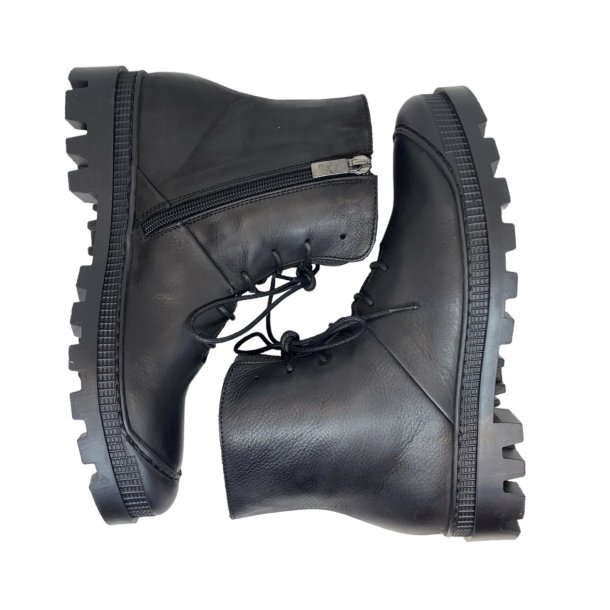 Lofina - Stvlette med snre og lynls i sort med grov sl - 4363