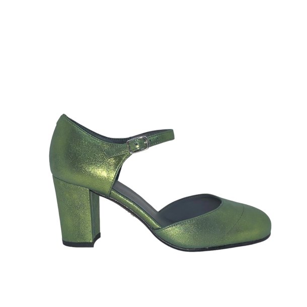 Nordic Shoepeople - Sko i shiny grøn med høj hæl - Liva 22