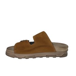 Lofina - Slippers i cognac ruskind