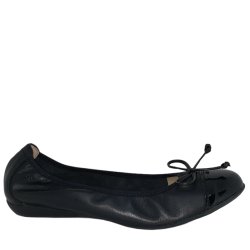 Wonders - Ballerina i sort med sort laksnude - 61170