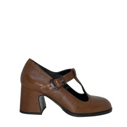 Bukela - Sko i brun med T rem og moderat hl - Torina