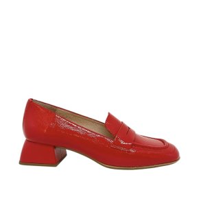 Wonders - Loafer i rd lak med lille hl - D1204