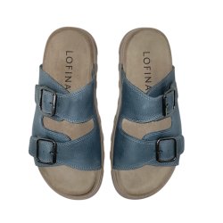 Lofina - Slippers i bl skind