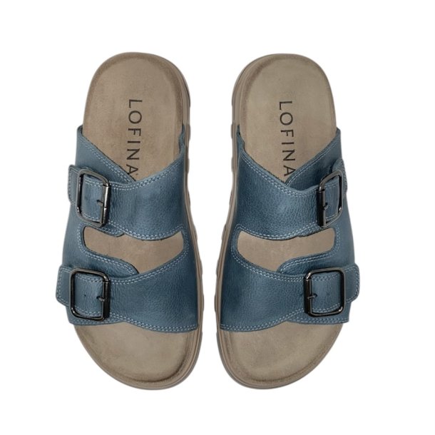 Lofina - Slippers i bl skind