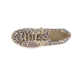 Paul Green - Sneakers i lys leopard med elastiksnre og plateau - 5317