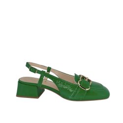 Bukela - Loafer i grn lak med spnde og slingback - Gaja