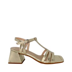 Wonders - Sandal i platin med tynde remme og moderat hl - 6112