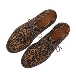 Billi BI - Ankelstvle i leopard med snre og rgummi - A7025