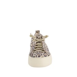 Paul Green - Sneakers i lys leopard med elastiksnre og plateau - 5317