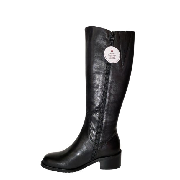 Wonders - Langskaftet stvle i sort med moderat hl og rgummisl - 2104