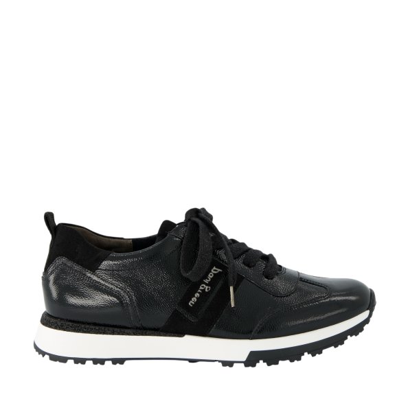 Paul Green - Sneakers i sort lak med snre - 5392