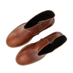 Billi Bi - Stvlette i cognac med moderat blokhl - A9162