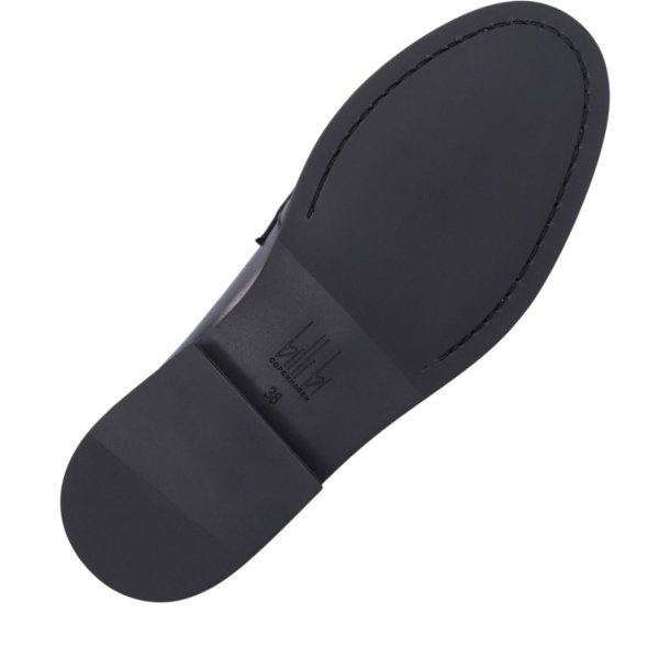 Billi Bi - Loafer i sort glat skind - A11361