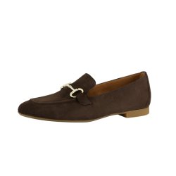 Paul Green - Loafer i brun ruskind med guld-bidsel - 2596