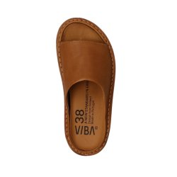 VIBAe - Slippers i cognac skind - Saint Tropez