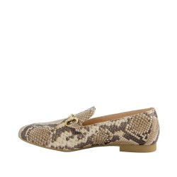 Paul Green - Loafer i slangeprint med guldbidsel - 2596