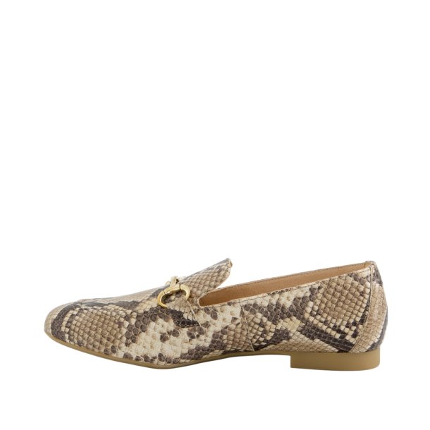 Paul Green - Loafer i slangeprint med guldbidsel - 2596