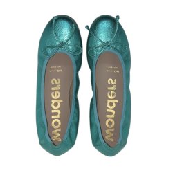 Wonders - Ballerina i grn metal - 61112