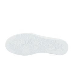 Paul Green - Sneakers i hvid lak med snre og lynls - 5416