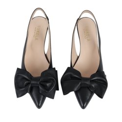 Bukela - Pumps i sort med sljfe og slingback - Rose