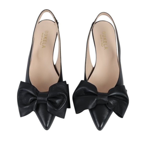 Bukela - Pumps i sort med sljfe og slingback - Rose