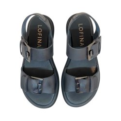 Lofina - Sandal i koksgr med spnder