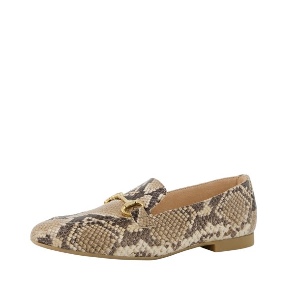 Paul Green - Loafer i slangeprint med guldbidsel - 2596