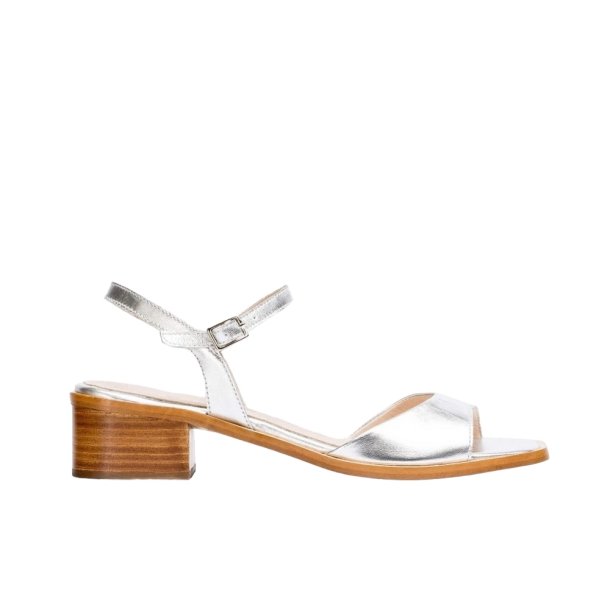 Wonders - Sandal i slv med lille hl - 1102