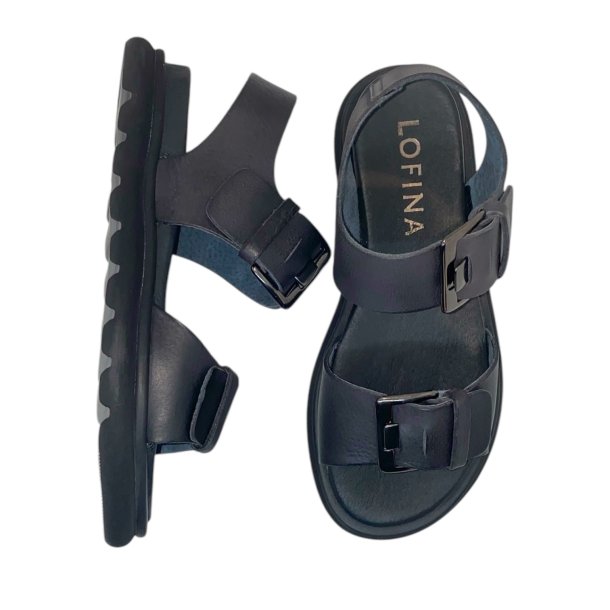 Lofina - Sandal i koksgr med spnder