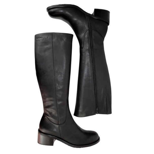 Wonders - Langskaftet stvle i sort med moderat hl og rgummisl - 2104