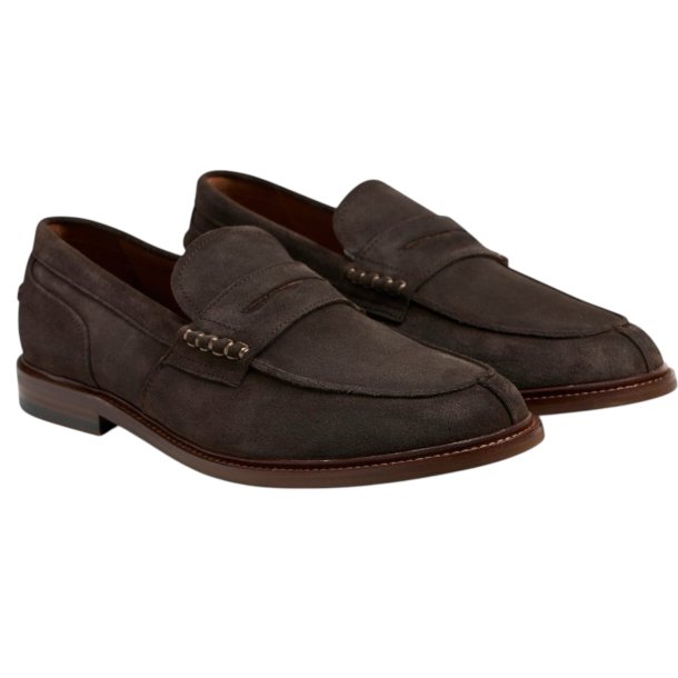 TGA - Loafer i gr-brun ruskind - 2500