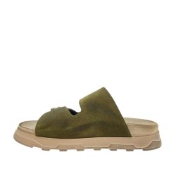 Lofina - Slippers i mosgrn ruskind