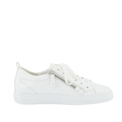 Paul Green - Sneakers i hvid lak med snre og lynls - 5416