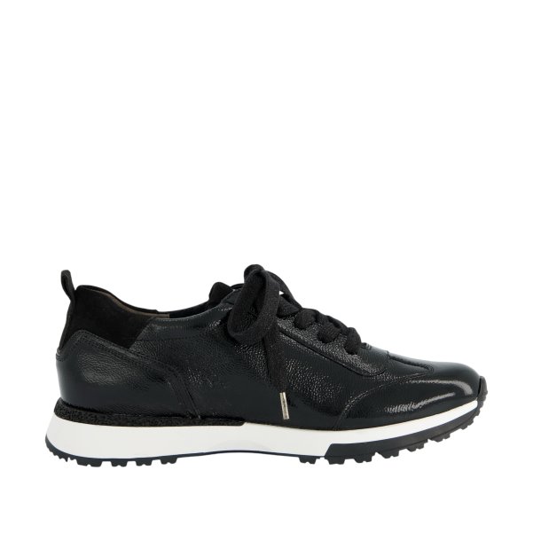 Paul Green - Sneakers i sort lak med snre - 5392