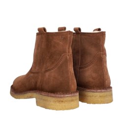 Billi Bi - Ankelstvle i cognac ruskind med uldfoer - T16958