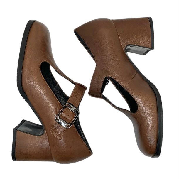 Bukela - Sko i brun med T rem og moderat hl - Torina