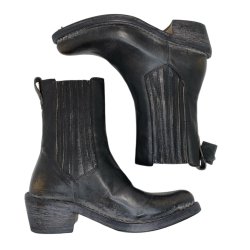 Moma - Cowboystvle i sort med elastik